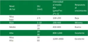 Tiloom - Medidor de luz DLI 100 para exterior - DLI 100 Medidor de luz Tabla