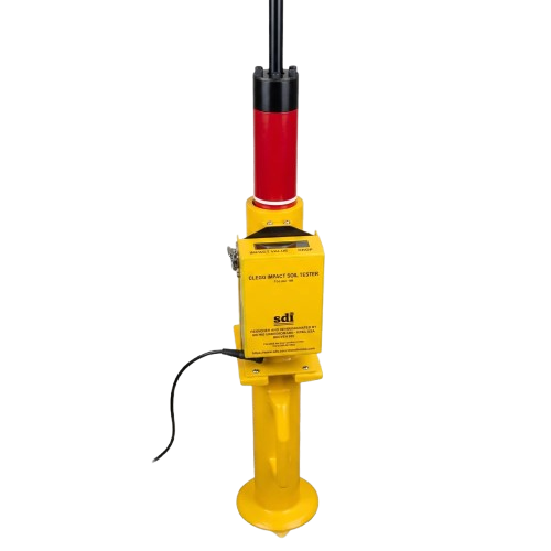 Martillo de Clegg de 2.25 kg SDI para medir la resistencia y compactación del suelo en césped deportivo.