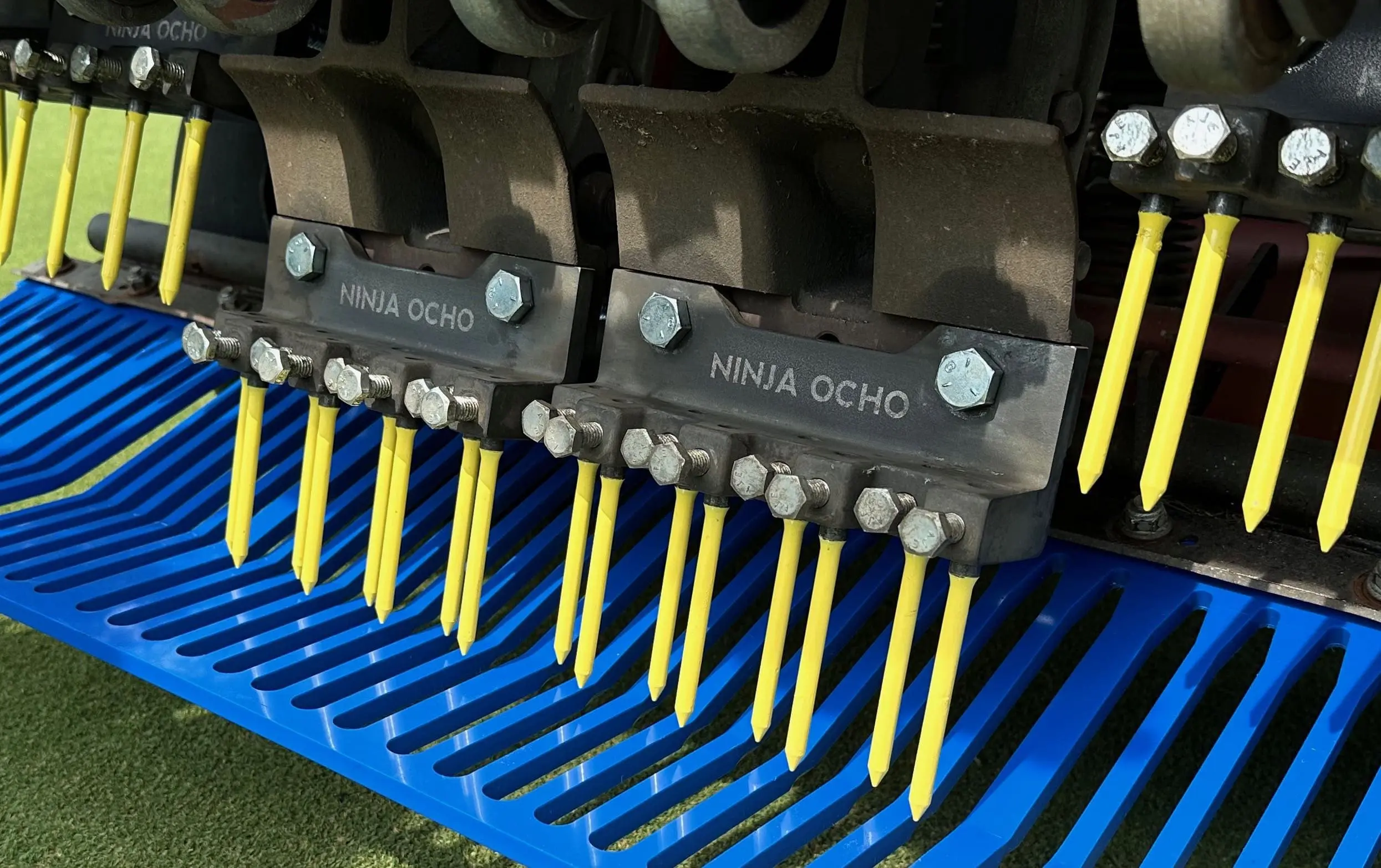 Tiloom aerator tine protectors for scarifier tines