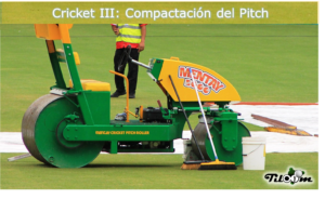 pitch roller en campo de cricket